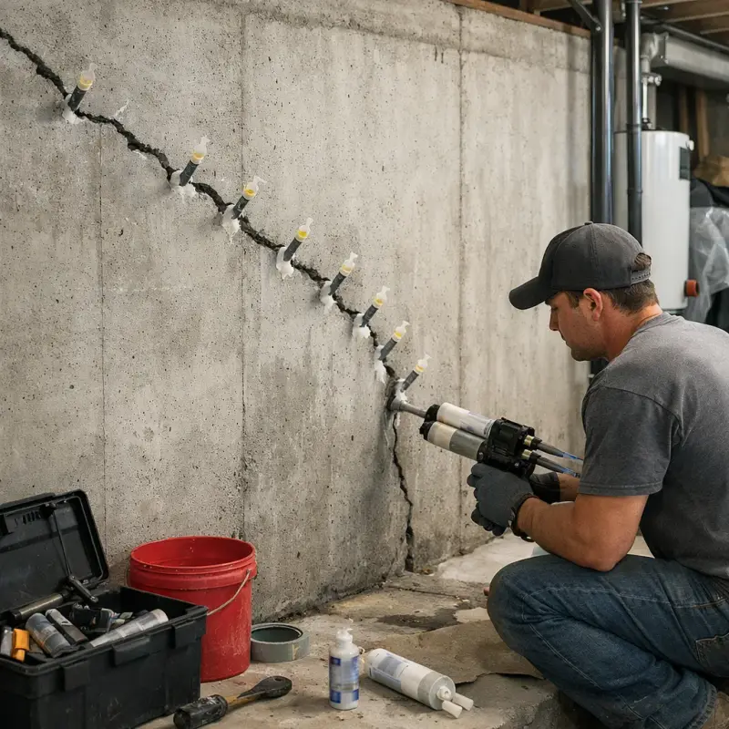Basement Wall Crack Repair Tuscaloosa